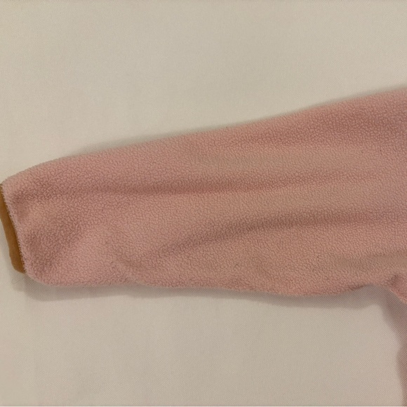 Patagonia baby micro D snap-T fleece jacket pink and yellow 6-12m baby girl - Picture 10 of 13